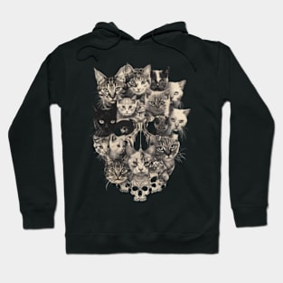 Cat Skull Decor Hoodie